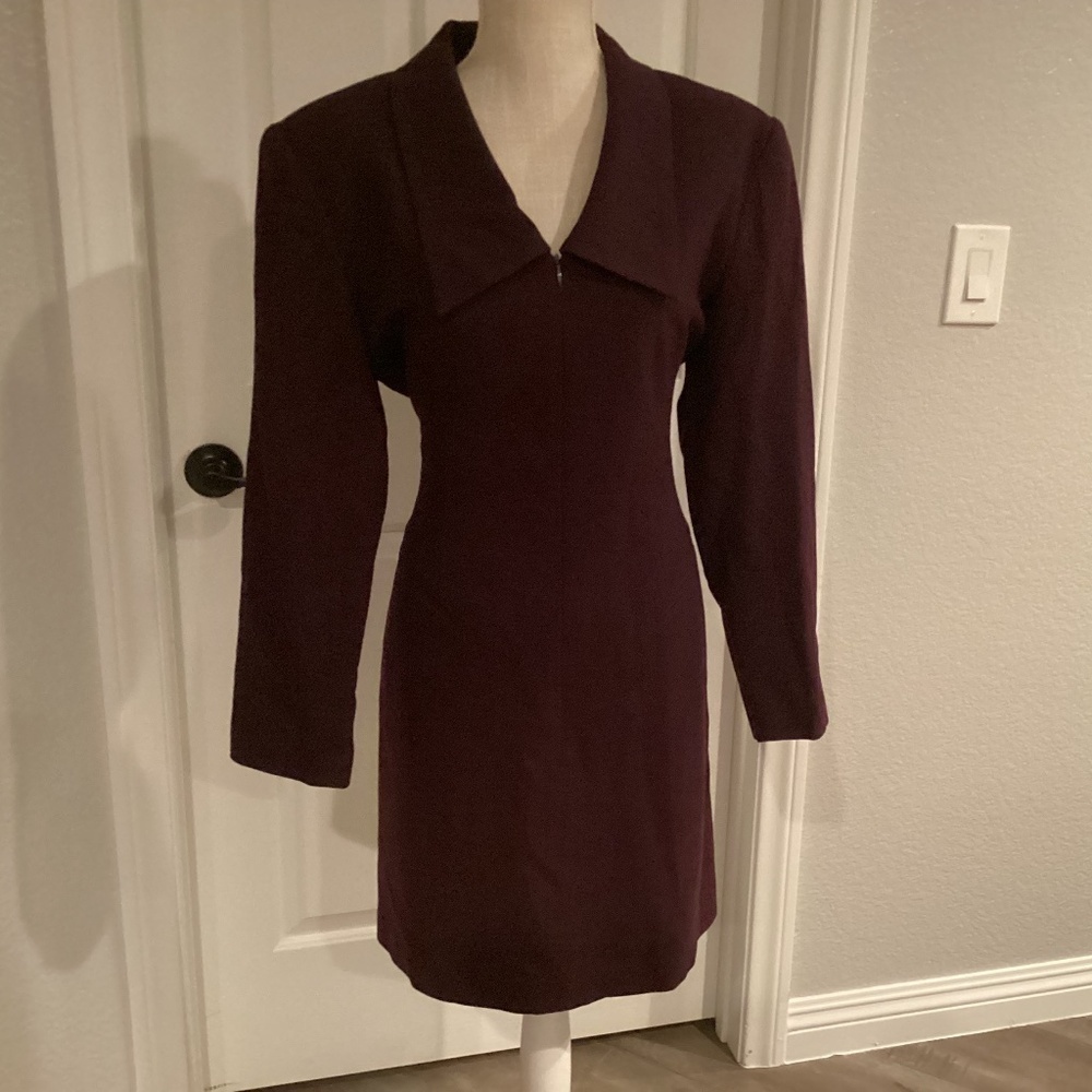 Sunny Names Dress, Size 12, Color Burgundy (Vintage)